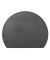 Schreibunterlage 7295-01 halbrund schwarz 65x52cm Kunststoff
