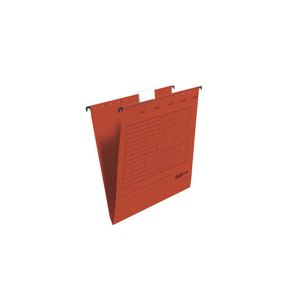 4014481565312 - 25 x Hängemappe UniReg Kraftkarton 230g qm seitlich offen rot