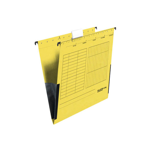 4014481566517 - Hängetaschen UniReg A4 gelb 230g seitliche Frösche 80002660 4014481566517 Falken