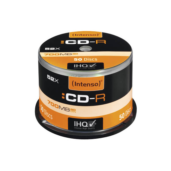 4034303000159 - Cakebox CD-R 12cm 1x50 Intenso CD-R 80   700MB 52x Speed Cakebox 1001125 4034303000159