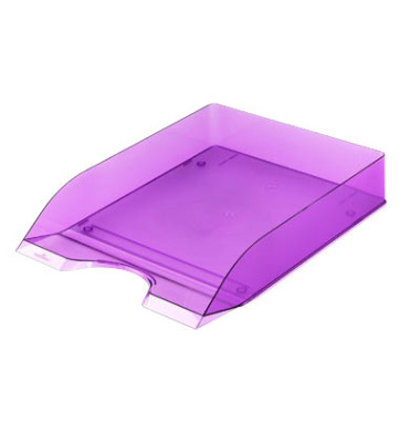 Briefablage Basic 1701673992 A4 / C4 lila-transparent Kunststoff stapelbar