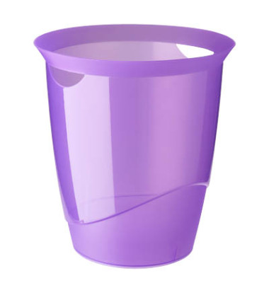 Papierkorb TREND 16 Liter purpur transluzent