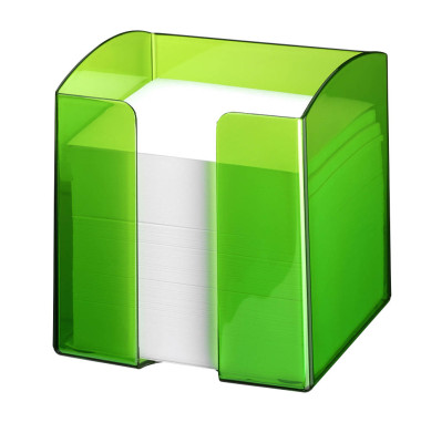 Zettelbox 1701682017, Trend, 90x90mm, inkl. 800 Notizzettel, lindgr&uuml;n, Kunststoff