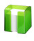 Zettelbox 1701682017, Trend, 10x10x10,5cm, lindgrün, Kunststoff, inkl.: 800 Notizzettel