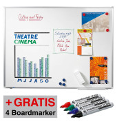 Whiteboard Premium Plus, 7-P101076, 240x120cm, emailliert, Aluminiumrahmen