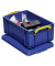 Aufbewahrungsbox 9B, 9 Liter mit Deckel, für A5, außen 395x255x155mm, Kunststoff blau