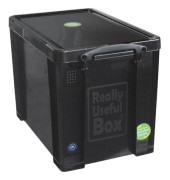Aufbewahrungsbox 19BK, 19 Liter mit Deckel, für A4 Hängemappen, außen 395x255x290mm, Kunststoff schwarz
