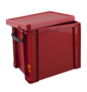 Aufbewahrungsbox 19R, 19 Liter mit Deckel, für A4 Hängemappen, außen 395x255x290mm, Kunststoff rot