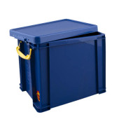 Aufbewahrungsbox 19B, 19 Liter mit Deckel, für A4 Hängemappen, außen 395x255x290mm, Kunststoff blau