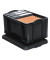Aufbewahrungsbox 48BKCB, 48 Liter mit Deckel, für A4 Hängemappen, außen 610x402x315mm, Kunststoff schwarz