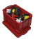 Aufbewahrungsbox 48RCB, 48 Liter, mit Deckel, au&szlig;en 600x400x315mm, Kunststoff rot