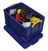 Aufbewahrungsbox 48BCB, 48 Liter mit Deckel, für A4 Hängemappen, außen 610x402x315mm, Kunststoff blau