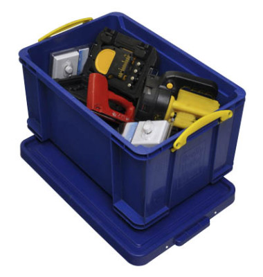 Aufbewahrungsbox 48BCB, 48 Liter, mit Deckel, au&szlig;en 600x400x315mm, Kunststoff blau