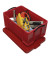 Aufbewahrungsbox 64RCB, 64 Liter, mit Deckel, au&szlig;en 710x440x310mm, Kunststoff rot
