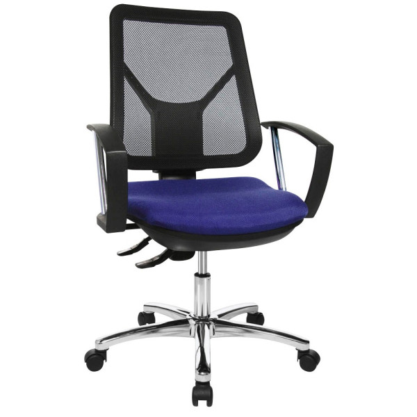 4014296125473 - Bürodrehstuhl ErgoSteelNet mit Armlehnen blau 4014296125473 Topstar 4014296125473 - Bürodrehstuhl ErgoSteelNet mit Armlehnen blau 4014296125473 Topstar