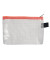 Reißverschlußtasche Mesh Bag PVC A6 173x118mm farblos/orange