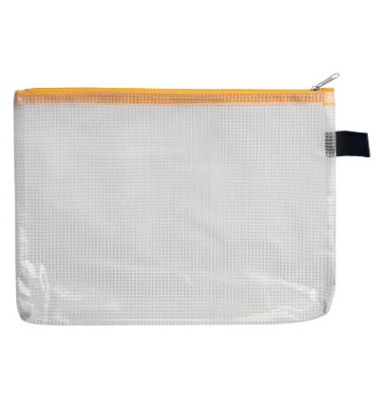 Reißverschlußtasche Mesh Bag PVC A5 244x190mm farblos/gelb