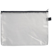 Reißverschlußtasche Mesh Bag PVC B5 288x227mm farblos/schwarz