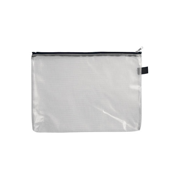 4250037413540 - Reißverschlußtasche Mesh Bag PVC B5 288x227mm farblos schwarz 4250037413540 FolderSys
