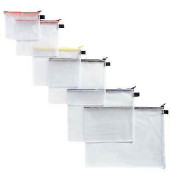Reißverschlussbeutel-Set Mesh Bag PVC Größen sortiert 6 Stück