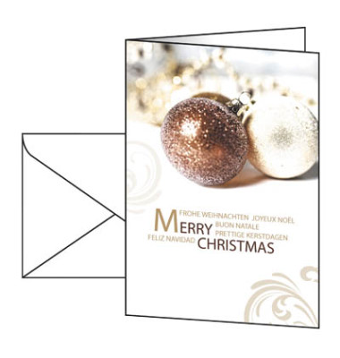 Weihnachtskarten Moments A6 10 Stück inkl. weißen Umschlägen DS344