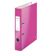 Ordner WOW 1006-00-23, A4 52mm schmal PP vollfarbig, gl&auml;nzend, gemustert pink metallic