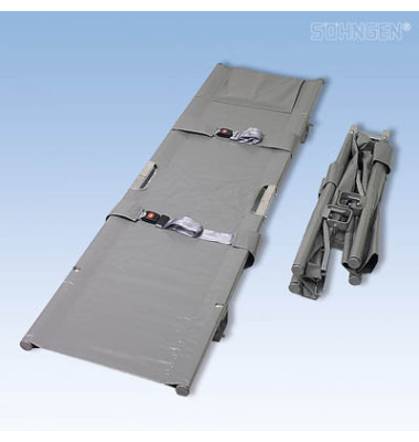 Krankentrage 55,6 x 230cm klappbar grau