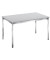 Schreibtisch, 74cm (H), 120x80cm (BxT), rechteckig, grau / chrom