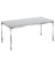 Schreibtisch, 74cm (H), 160x80cm (BxT), rechteckig, grau / chrom