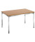 Schreibtisch, 74cm (H), 120x80cm (BxT), rechteckig, buche / chrom