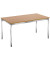 Schreibtisch, 74cm (H), 140x80cm (BxT), rechteckig, buche / chrom