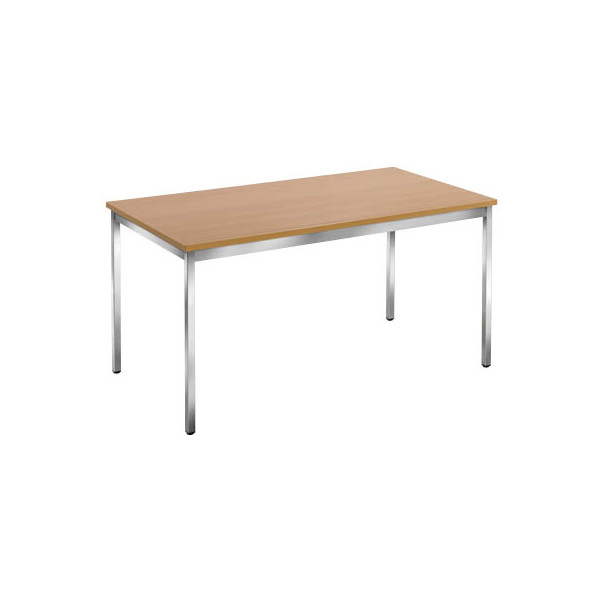 3700245512517 - Schreibtisch 25-T148RCH 65-130cm (H) 140x80cm (BxT) rechteckig buche chrom 3700245512517 SODEMATUB 3700245512517 - Schreibtisch 25-T148RCH 65-130cm (H) 140x80cm (BxT) rechteckig buche chrom 3700245512517 SODEMATUB