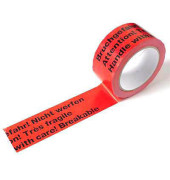 Signalpackband 100346, Bruchgefahr, 50mm x 66m, 55my, rot/schwarz