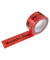 Signalpackband 100338, Vorsicht Glas, 50mm x 66m, 55my, rot/schwarz