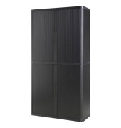 Aktenschrank easy Office E2C0004400005, Kunststoff/Stahl abschließbar, 4 OH, 110 x 204 x 41,5 cm, keine Fachböden, schwarz