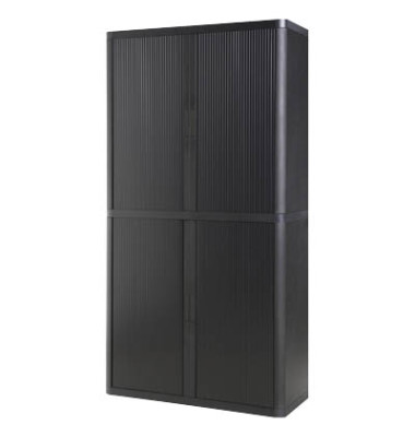 Aktenschrank easy Office E2C0004400005, Kunststoff/Stahl abschließbar, 4 OH, 110 x 204 x 41,5 cm, keine Fachböden, schwarz