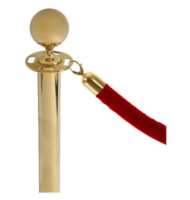 Kordelsystem rot 150,0 cm mit Kordelende gold eloxiert Kordelsystem rot 150,0 cm mit Kordelende gold eloxiert