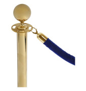 Kordelsystem blau 150,0 cm mit Kordelende gold eloxiert