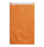 Faltenbeutel Kraftpapier 50g orange 150x210x40mm