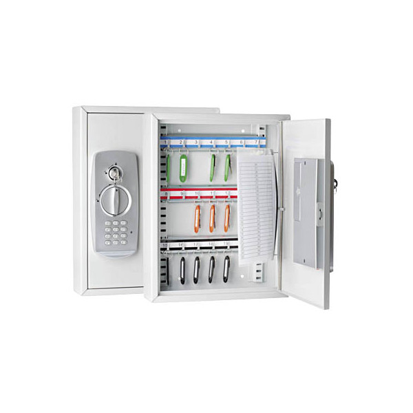 4003801805245 - Schlüsseltresor SchlüsselschrSchloss 21 Schlü 21 Schlüsselhaken Elektronik- und Standardschloss Grau