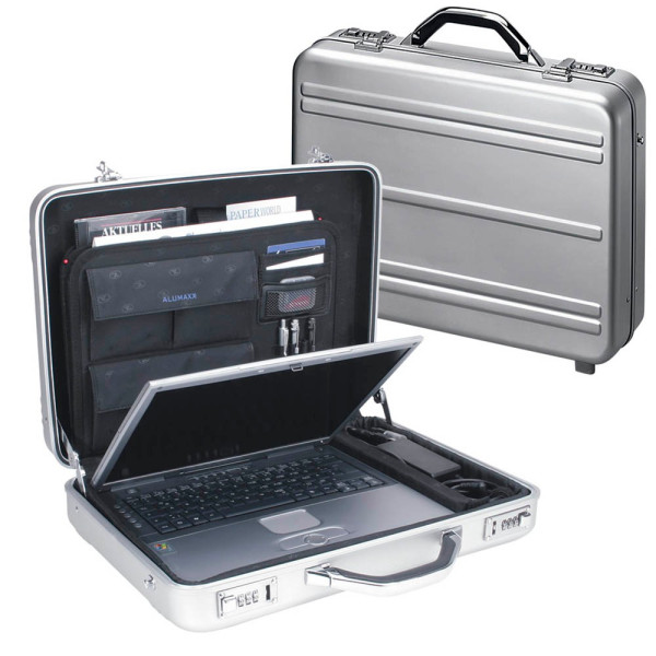 4021068451883 - Notebook-Attachékoffer Mercato silber bis 17 Zoll 4021068451883 Alumaxx