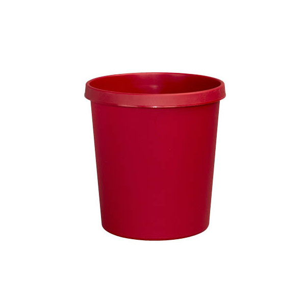 4012086052411 - helit Papierkorb aus Polyethylen Volumen 18 l HxØ 320 x 310 mm rot VE 15 Stk