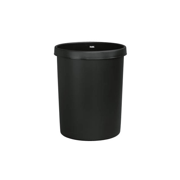 4012086051193 - helit Papierkorb the german mit Rand 30 Liter Abfalleimer mit umlaufendem Griffrand Farbe schwarz