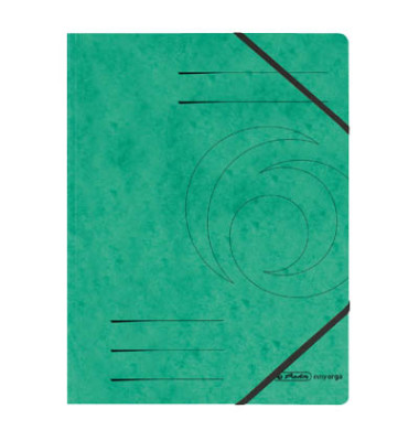 Eckspannmappe easy orga 972471, A4 grün Karton 355g