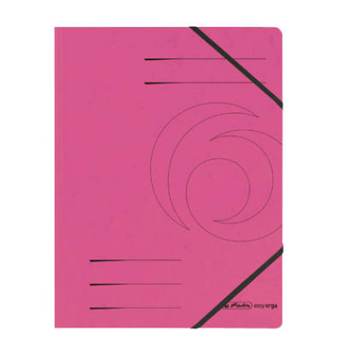 Eckspannmappe easy orga 11159654, A4 pink Karton 355g