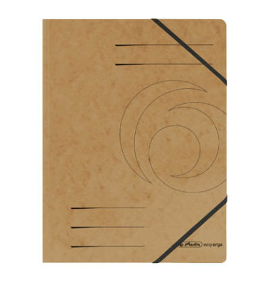 Eckspannmappe easy orga 11159662, A4 braun Karton 355g