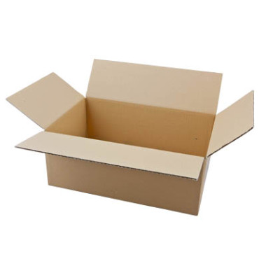 Faltkarton 690347 braun, bis DIN A4+, innen 400x250x150mm, Wellpappe 1-wellig Faltkarton 690347 braun, bis DIN A4+, innen 400x250x150mm, Wellpappe 1-wellig
