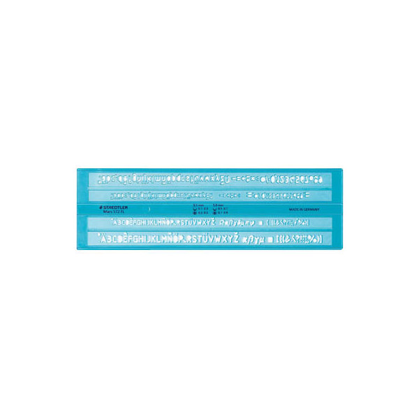 4007817534687 - Kunststoff-Schablone Schrift Mars 572FL blau-transparent Schrifthöhe 35mm & 5mm 4007817534687 Staedtler