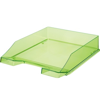 Briefablage 1026 A4 / C4 grün-transparent stapelbar