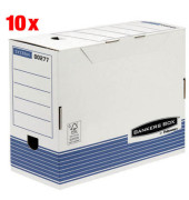 Archivbox Bankers Box 0027701, A4, weiß/blau, innen 15x31,5x26cm, Karton
